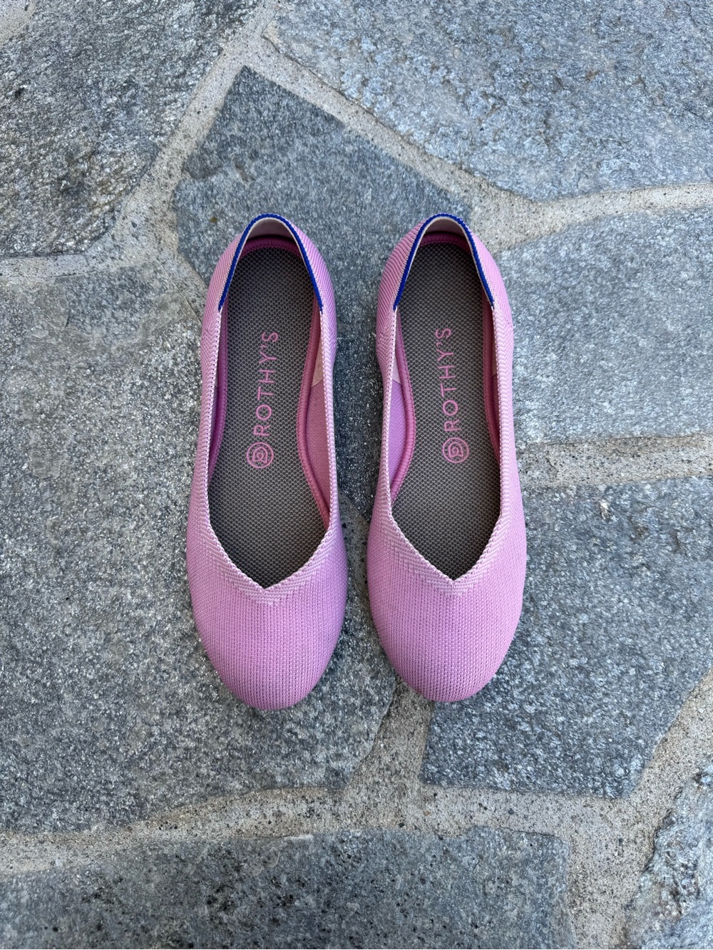 Rothys Round Toe The Flat in Begonia Pink